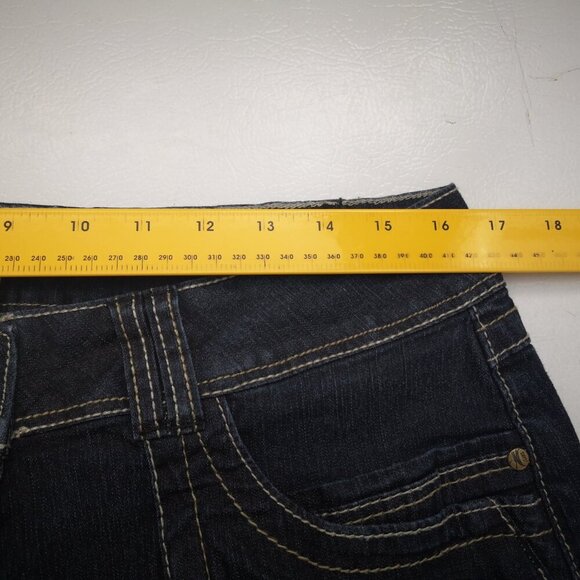 DC Jeans Curvy Ladies Size 14 Dark Wash Straight Legs Jean Shorts - Picture 9 of 11